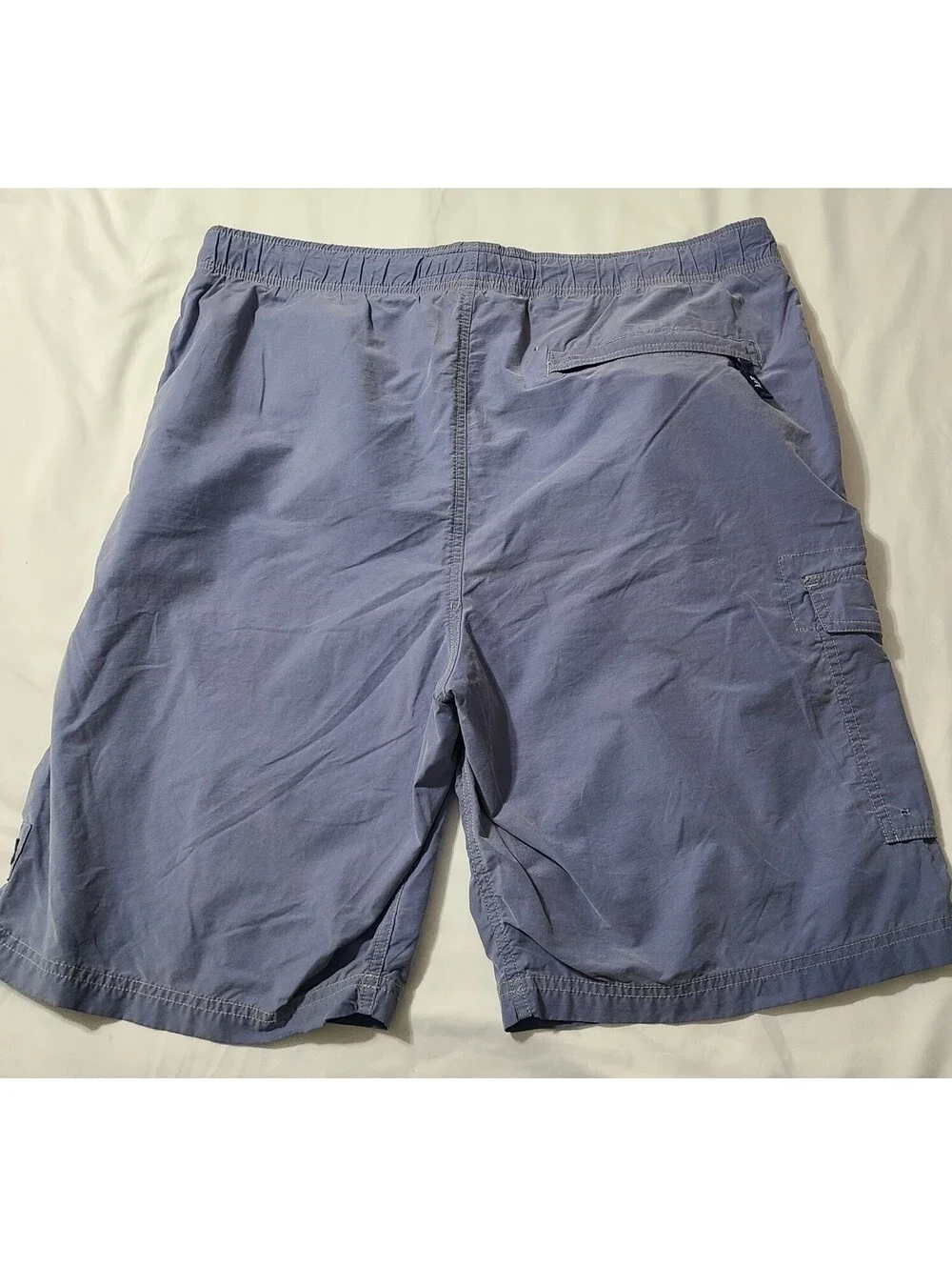Abercrombie & Fitch Cargo Board Shorts Mens Size Large Blue Drawstring Swim Surf